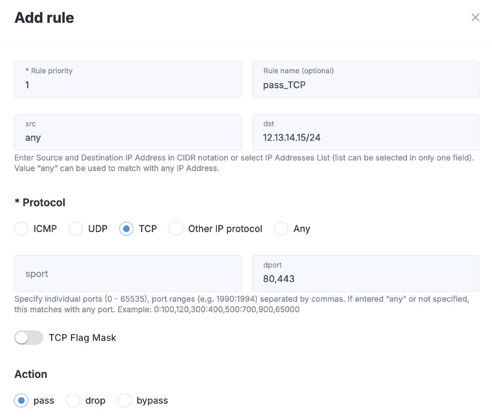 Add rule for mitigation in StormWall