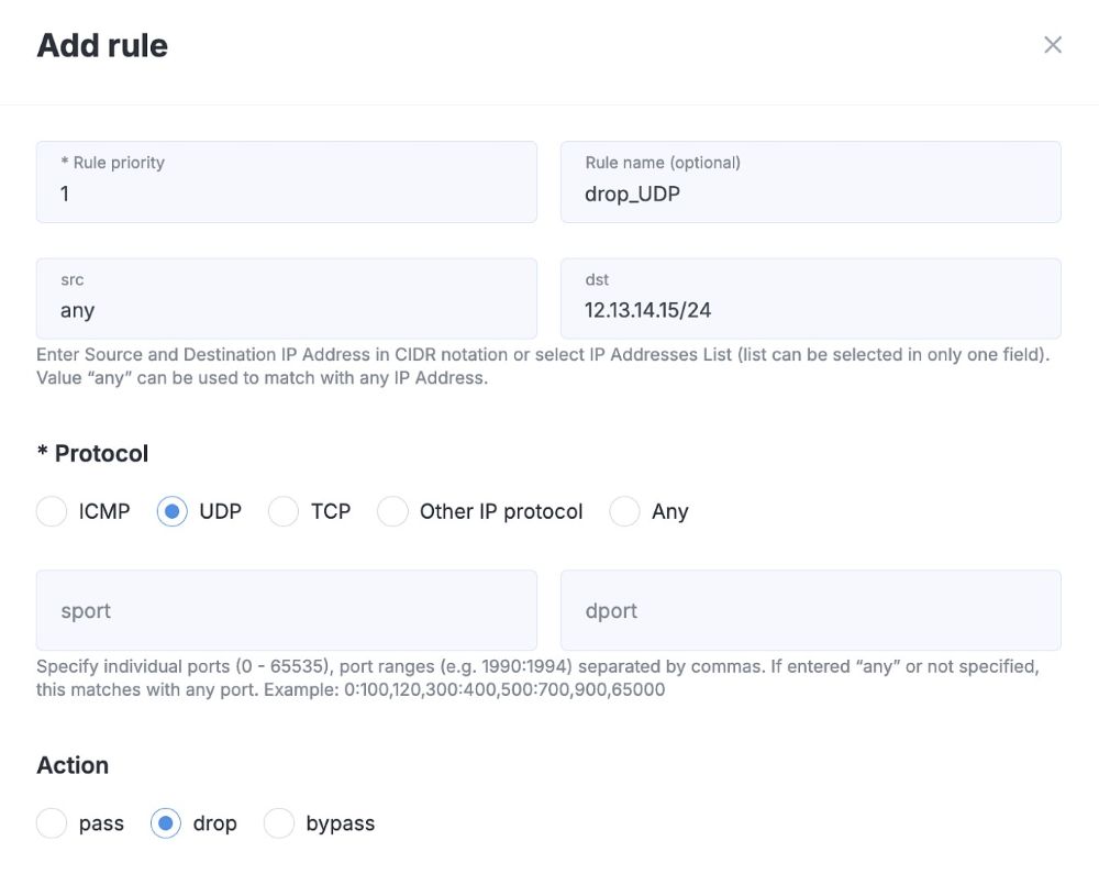 Add rule for mitigation in StormWall
