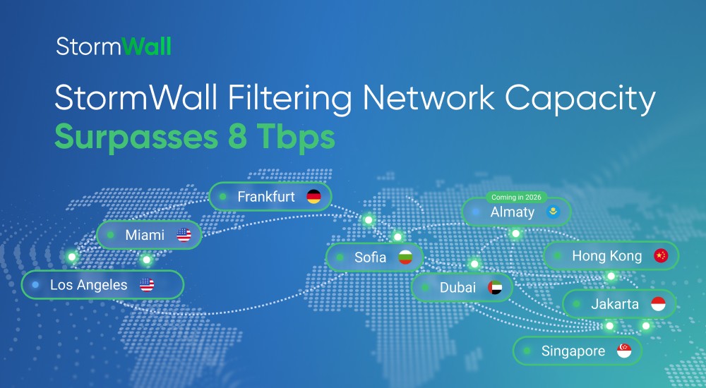 Read more about the article StormWall Filtering Network Capacity Surpasses 8 Tbps