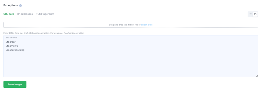 ML-detections in the StormWall Client Portal: Exeptions
